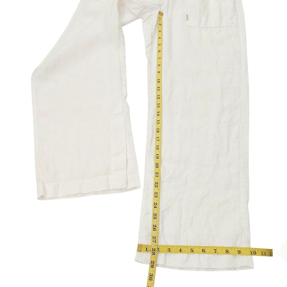 Athleta Linen Pants Womens Small White Wide Leg Casual Lounge Beach Resort - Picture 12 of 12